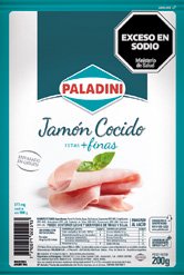 [PAL-004] Jamon Cocido Fetas Finas 200g Envasado - Paladini