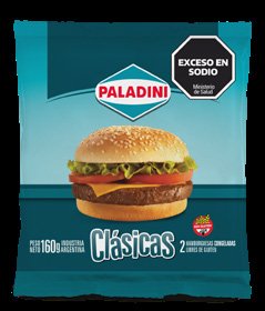 [PAL-078] Hamburguesas Clasicas x2 160g Envasado - Paladini