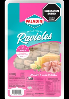 Ravioles Jamon y Muzzarella 500g Envasado - Paladini