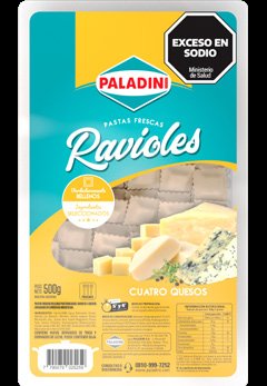 [PAL-112] Ravioles Cuatro Quesos 500g Envasado - Paladini