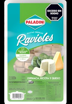 [PAL-113] Ravioles Espinaca, Ricota y Queso 500g Envasado - Paladini