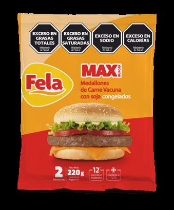 Max Burger Medallon de Carne Vacuna Flowpack x2 220g Envasado - Fela