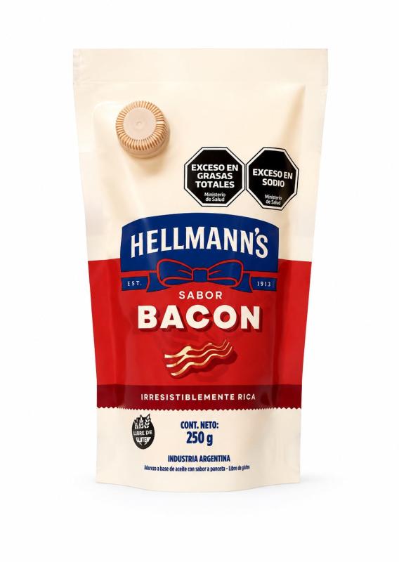Mayonesa Hellmanns Aderezo Bacon Doypack 250g