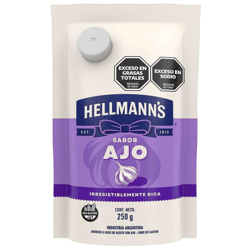 Mayonesa Hellmanns Aderezo Ajo Doypack 250g