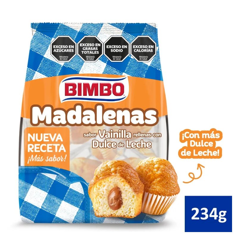 [EST-044] Madalenas Vainilla con Dulce de Leche 190g - Bimbo