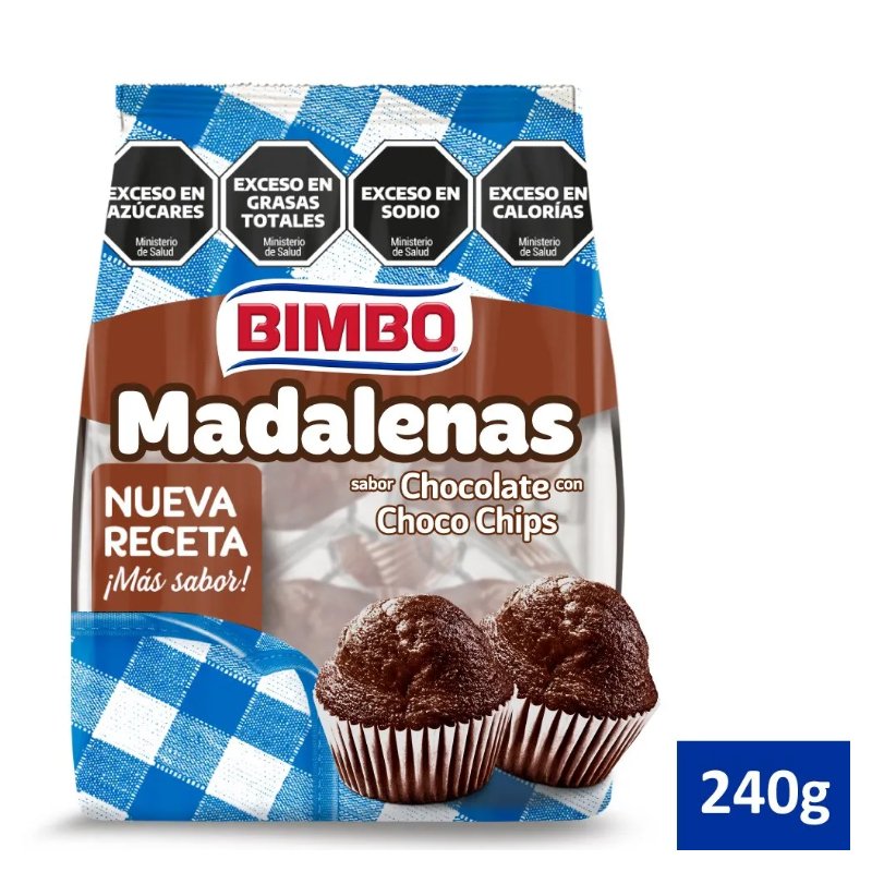 [EST-045] Madalenas Chocolate con Chips 200g - Bimbo