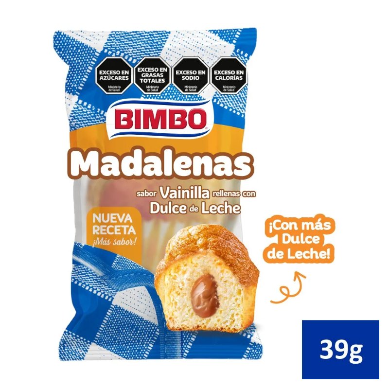[EST-047] Madalenas Vainilla con Dulce de Leche 39g - Bimbo