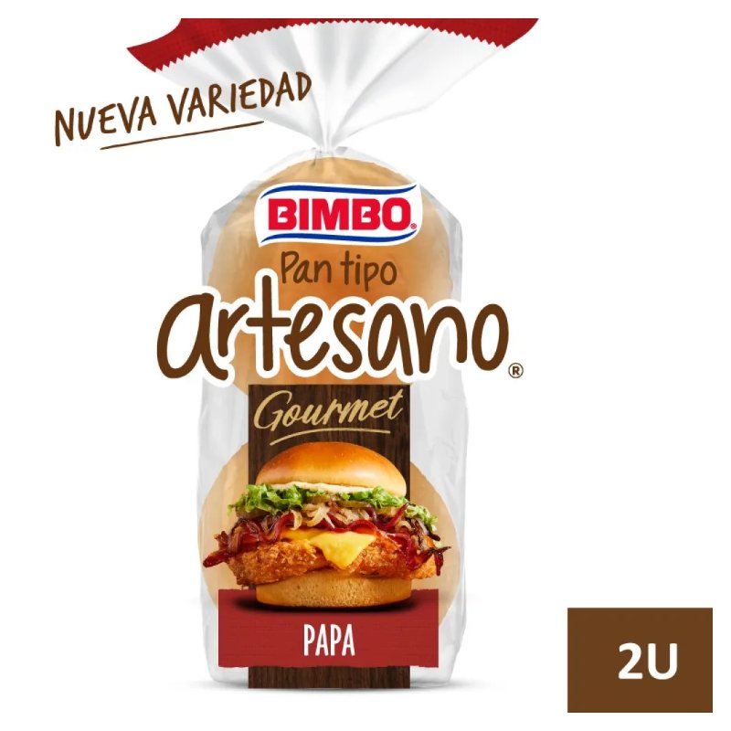 [EST-051] Pan de Hamburguesa Artesano Papa 2x160g - Bimbo