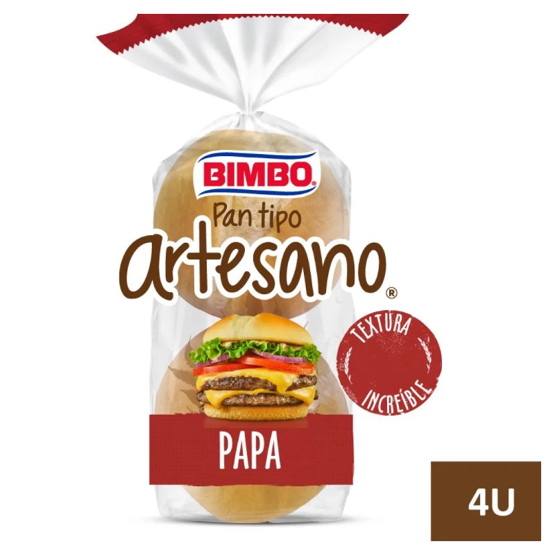 [EST-052] Pan de Hamburguesa Artesano de Papa 4x240g - Bimbo