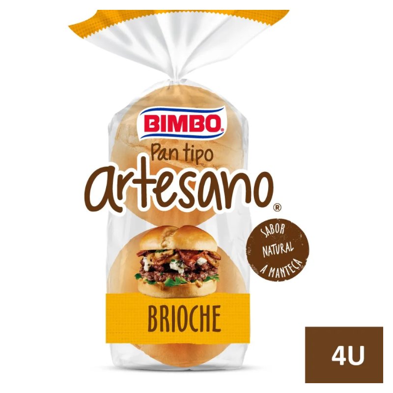 [EST-053] Pan de Hamburguesa Artesanal 4x240g - Bimbo