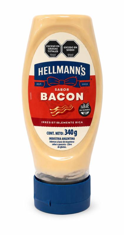 Mayonesa Hellmanns Aderezo Bacon Squeeze 340g