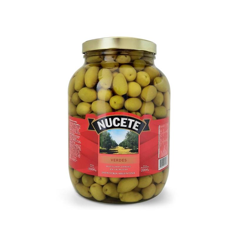 Aceituna Nucete Verde 5 Frasco 3kg